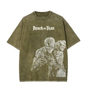 Attack on Titan Graphic Tee - Olive